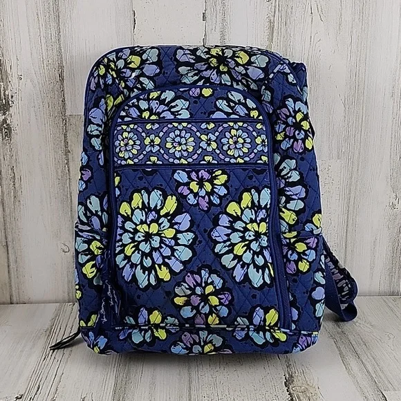 Vera Bradley Blue Floral Backpack NWOT Vera Bradley Drawstring Backpack  main image 4